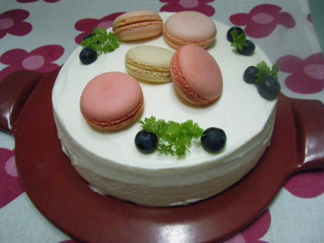 マカロンのケーキ