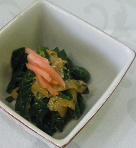 青菜と湯葉の胡麻和え