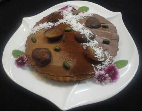 生チョコのマロンケーキ