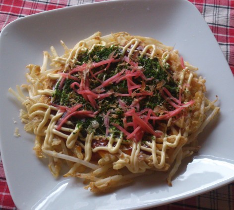 もやしのお好み焼き風
