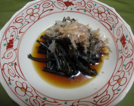 わらびの煮びたし