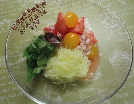 そうめんかぼちゃ～サルサソースで