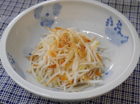 もやしと桜えびの胡麻和え